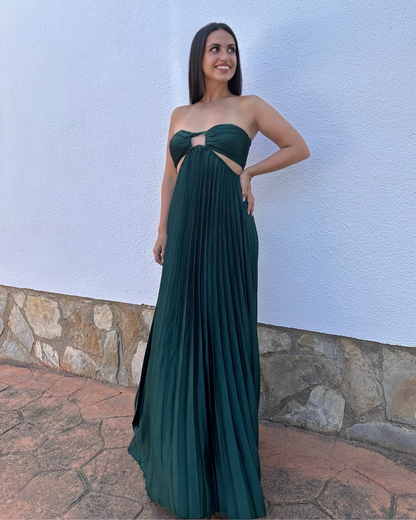 VESTIDO RASO PLISADO